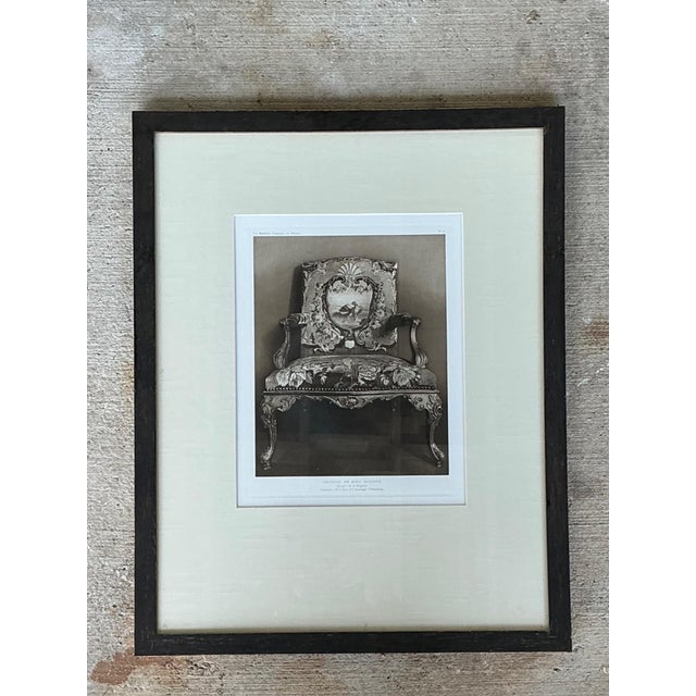 Wood Framed Antique French Chair Print For Sale - Image 7 of 18