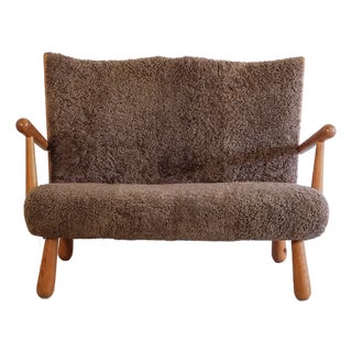 1950s Mid-Century Scandinavian 2-Seater Settee For Sale