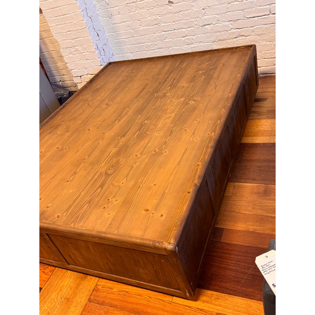 Full Size Restoration Hardware Durant Storage Platform Bedframe For Sale - Image 10 of 12