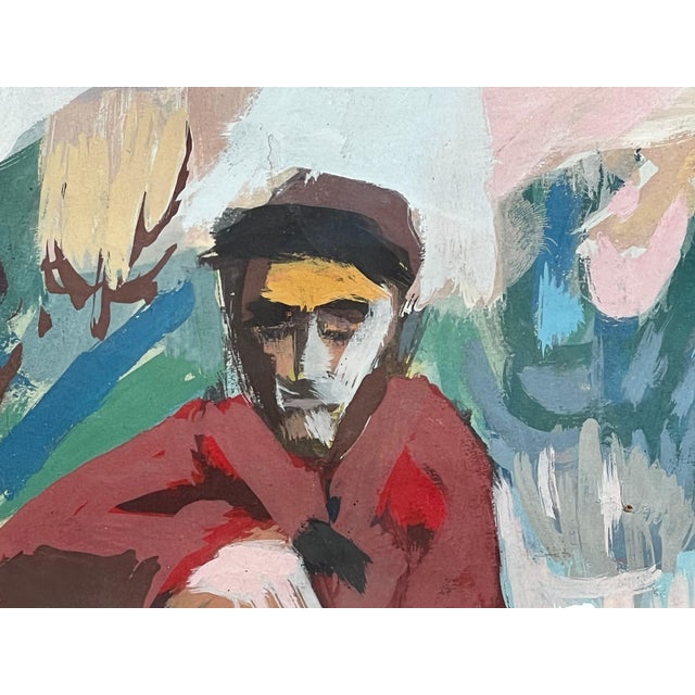 Otis Dozier Modern Early Texas Western Wilderness Landscape Scene of Two Men and a Hog, 1944 For Sale - Image 4 of 7