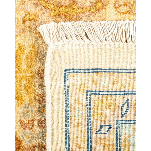 2000 - 2009 Mogul, One-of-a-Kind Hand-Knotted Area Rug in Ivory, 6' 0" x 8' 10" For Sale - Image 5 of 8