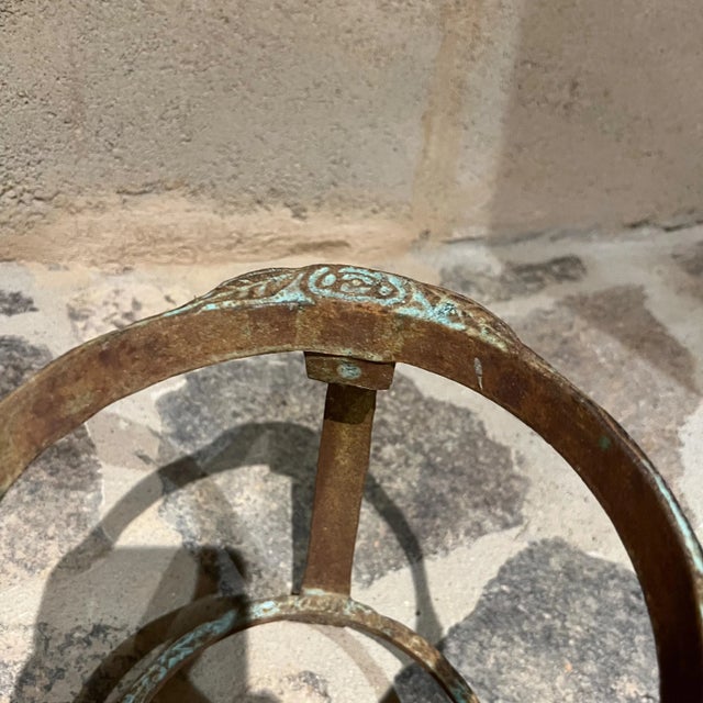 1950s Vintage Round Planter Pedestal Stand For Sale - Image 9 of 11