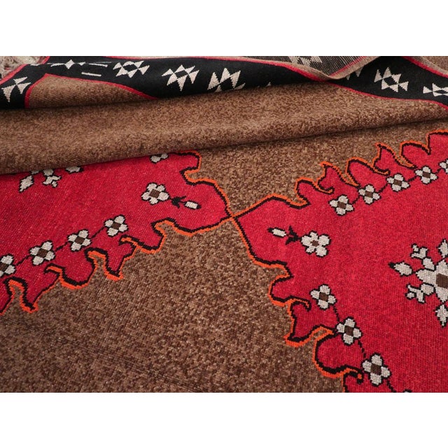 Red Galerie Shabab Collection Mid-20th Century Turkish Anatolian Tribal Carpet For Sale - Image 8 of 8