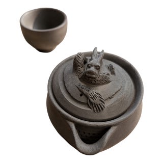 Dragon Hōhin Teapot in Unglazed Stoneware by Hiroto Ono For Sale
