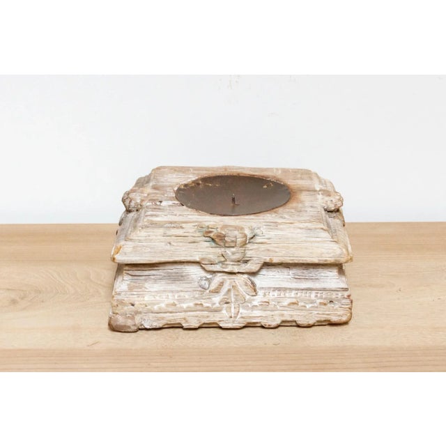 French Bodhi Antique Rustic Candle Holder For Sale - Image 3 of 7