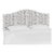 Full Camelback Headboard in Linen Leopard Ink For Sale