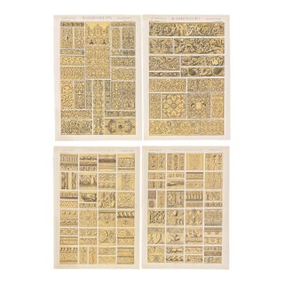 Set of Four Chromolithographs From Grammar of Ornament by Owen Jones For Sale