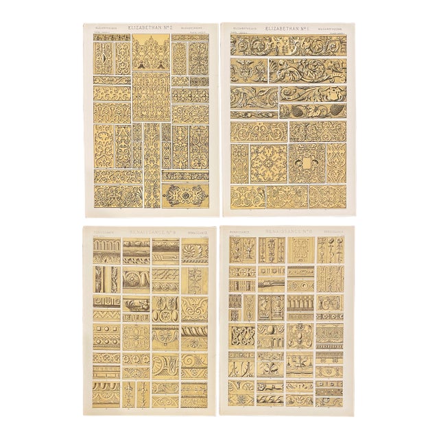 Set of Four Chromolithographs From Grammar of Ornament by Owen Jones For Sale