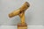 Vintage Mid Century Modern 19" Male Nude Abstract Solid Carved Wood Sculpture For Sale - Image 16 of 16