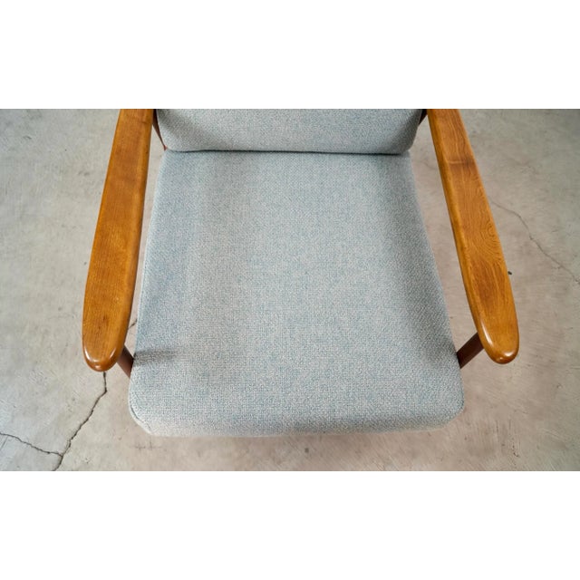 Teal 1950’s Mid-Century Modern Baumritter Metal & Wood Lounge Chair For Sale - Image 8 of 12