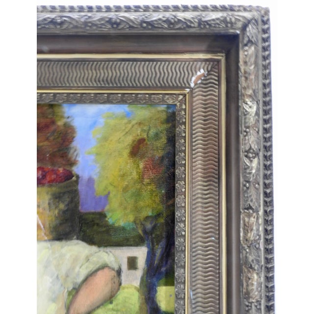 Early 19th Century Oil on Canvas Apple Orchard For Sale - Image 4 of 10