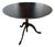 1960s Industrial Round Blackened Metal Side Table For Sale