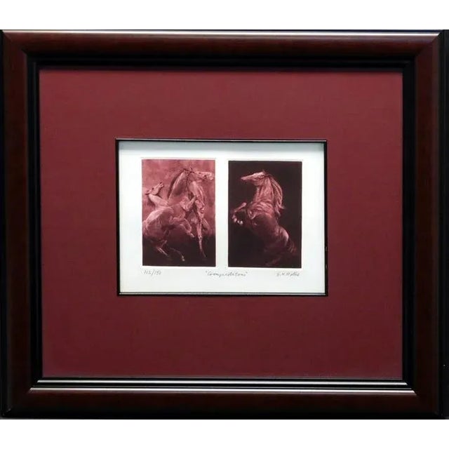 1990s GH Rothe "Competitors, Horses" Hand Signed Mezzotint For Sale In Denver - Image 6 of 6