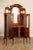 Brown Antique Edwardian Mahogany Carved and Inlaid Double Display Etagere Cabinet For Sale - Image 8 of 12