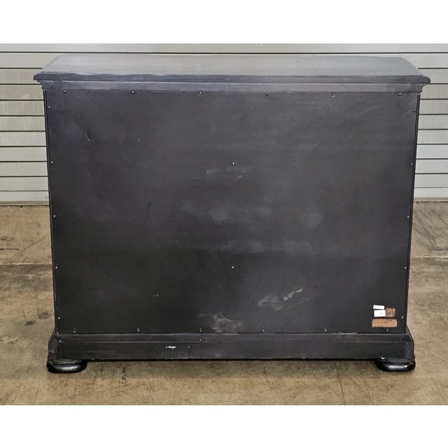 Wood Late 20th Century Henry Link Black Lacquered Chest of Drawers Provential Style Commode 4 Drawers For Sale - Image 7 of 10