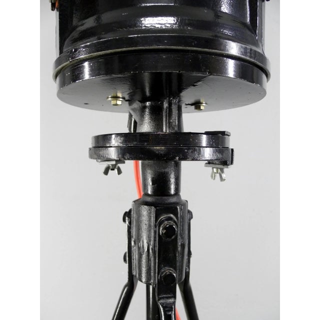 Black Vintage Floor Lamp from VEB Leuchten/Apparatebau Markkleeberg, 1960s For Sale - Image 8 of 10