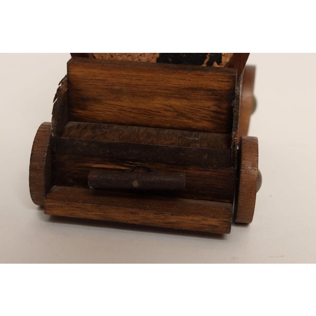 Vintage Western Set of Eight Horse Motif Coasters With Covered Wagon Carrier For Sale - Image 12 of 16