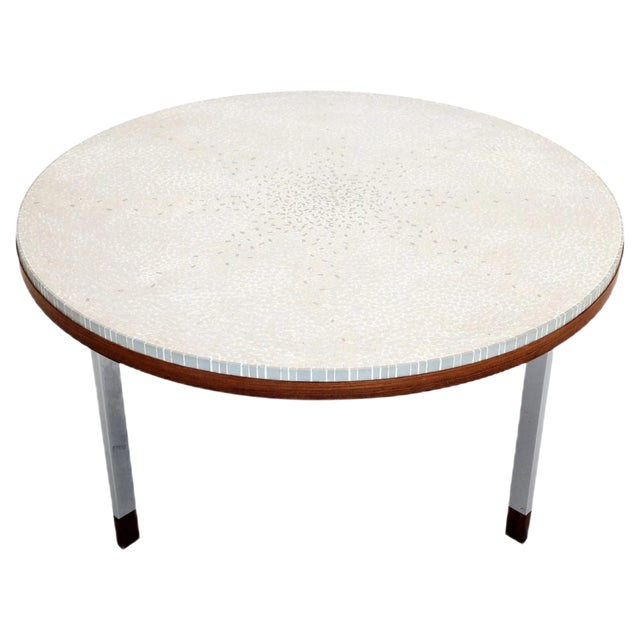 Mosaic Tile and Teak Coffee Table by Berthold Müller, 1960s For Sale