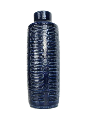 Large Scandinavian Model C15 Ceramic Vase in Cobalt Blue by Linnemann-Schmidt for Palshus, Denmark, 1960s