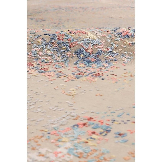 Modern Pasargad Home Modern Multi Silk & Wool Area Rug- 8'11'' X 12' 3'' For Sale - Image 3 of 6