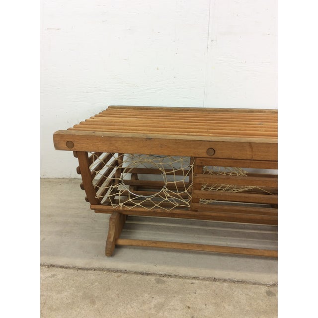 American Vintage Repurposed Wooden Lobster Trap Coffee Table For Sale - Image 3 of 12
