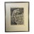 1970 Chaim Goldberg "The Dreamer" Original Etching Signed With Artist Proof, Framed For Sale