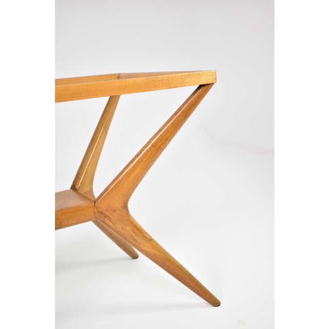 Italian Glass and Wood Coffee Table in the Style of Cesare Lacca, 1940s–50s For Sale - Image 11 of 13