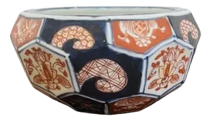 Hexagonal Japanese Imari Bowl, 1900s