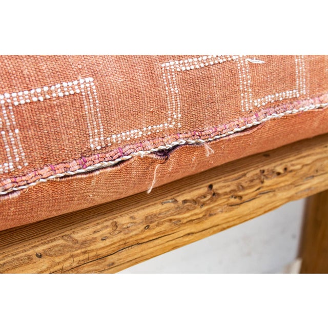 Textile Terracotta Trail Oversized Lumbar Moroccan Pillow For Sale - Image 7 of 9
