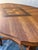 Antique Carved Walnut Accent Table / Side End Table. Featuring Wavy, Marquetry Inlaid Top and Cabroile Legs For Sale In Los Angeles - Image 6 of 9