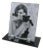 Art Deco Black Opaline Glass and Aluminum Picture Frame, 1930s For Sale