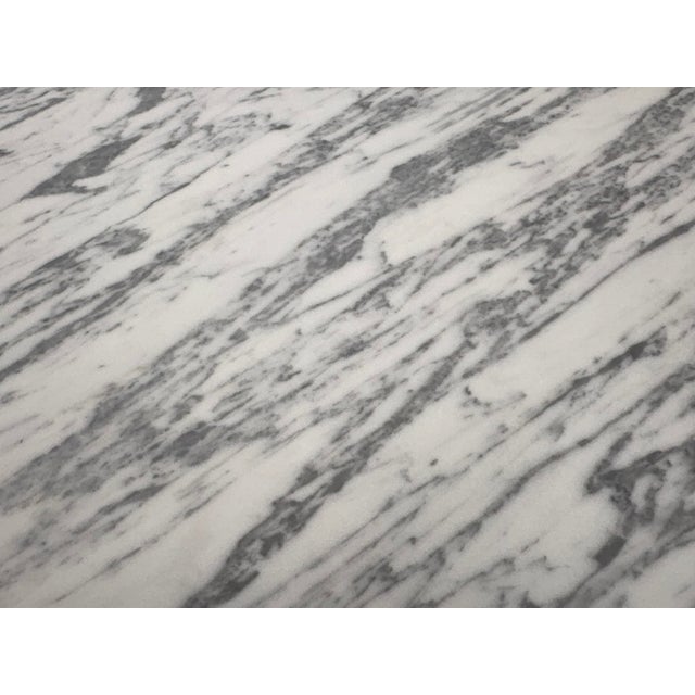 Restoration Hardware Rh Restoration Hardware Strada Bistro & Entry Table | Italian Arabescato Marble For Sale - Image 4 of 18