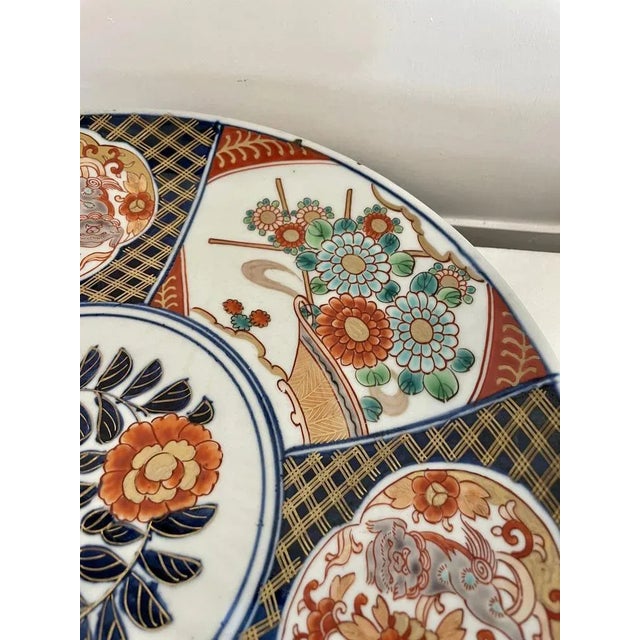 Large Japanese Imari Charger, 1900s For Sale - Image 4 of 8