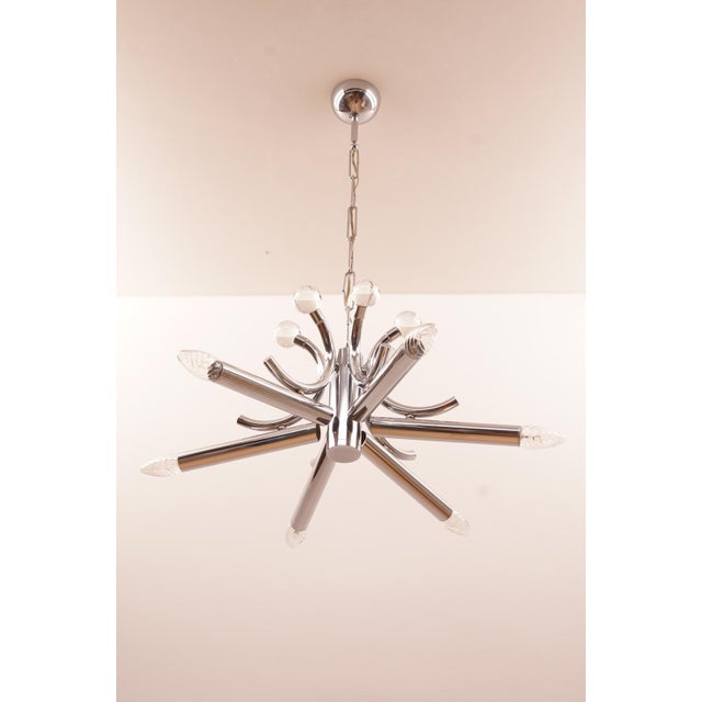 Plastic Sputnik Chrome Pendant Lamp, 1970s For Sale - Image 7 of 15