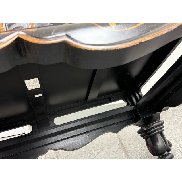 Drexel Heritage Et Cetera Chinoiserie Black Lacquer Cocktail Table For Sale - Image 12 of 12
