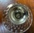 Metal Vintage Mid-Century Cut Crystal Footed Compote Bowl & Ornate Engraved Silver-Plated Butler’s Tray - 2-Piece Set For Sale - Image 7 of 8