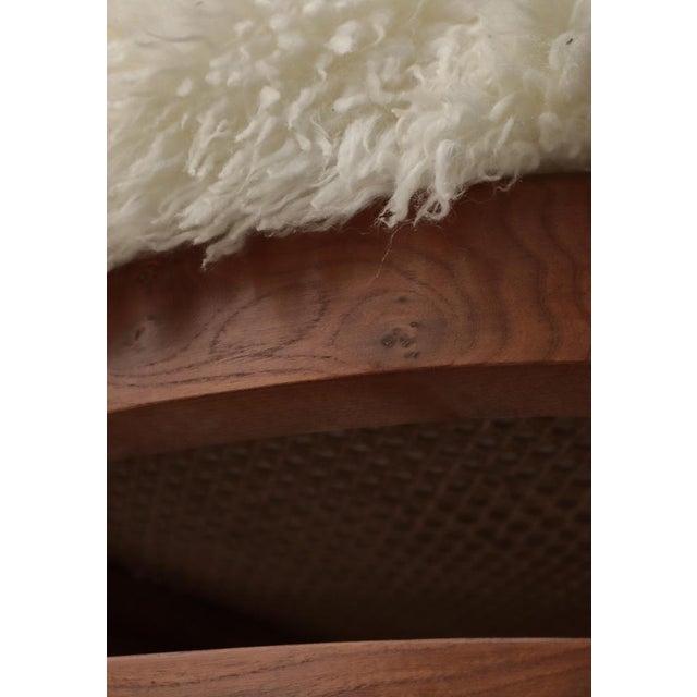 Elm, Cane, and Sheepskin No. 1588 Lounge Chairs from Fritz Hansen, Denmark, 1940s, Set of 2 For Sale - Image 13 of 18