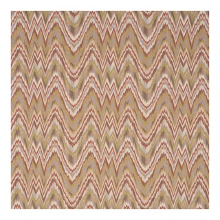 Sample - Schumacher Valkyrie Flame Stitch Fabric In Terracotta Hills For Sale