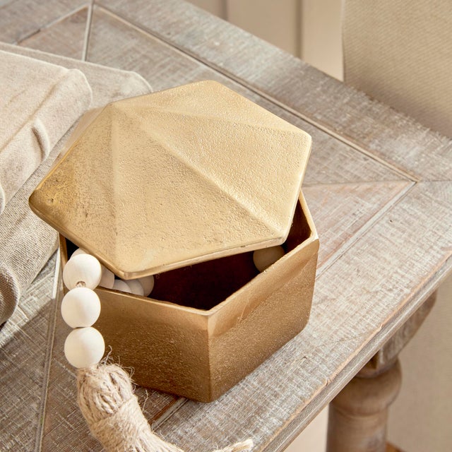 Metal Luca Lidded Boxes, Set Of 2 For Sale - Image 7 of 9
