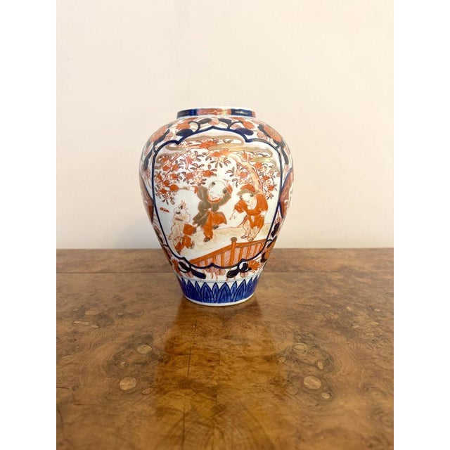 1900 - 1909 Antique Japanese Imari Shaped Vase, 1900 For Sale - Image 5 of 5