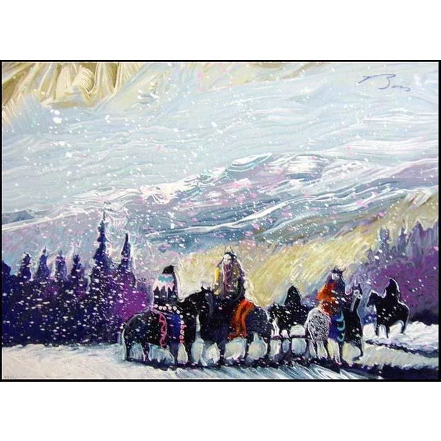 "Mountain Crows" Original Limited Edition Serigraph on paper by Earl Biss Hand Signed by the Artist Art size : 16" x 23"...