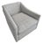 Arhaus Grey Upholstered Swivel Chair For Sale