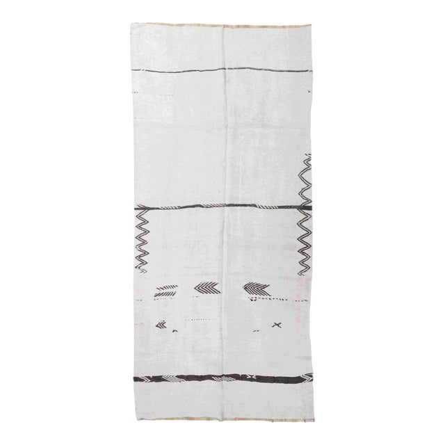 Decorative Vintage Turkish Hemp Kilim Rug - 5`0" X 10`8" For Sale