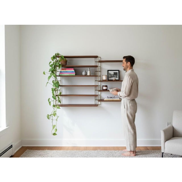 Scandinavian Modular Shelving Unit, 1960s For Sale - Image 11 of 12