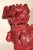 Pair of Large Maroon Color Foo Dogs For Sale - Image 9 of 10