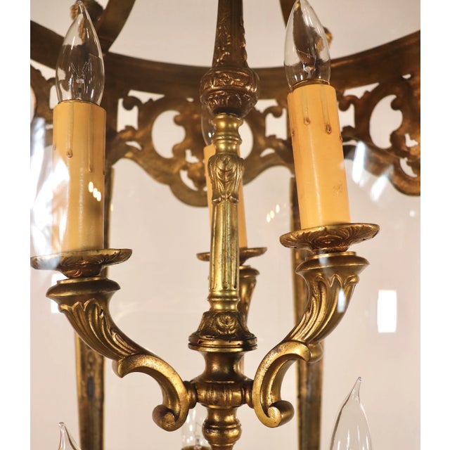 Late 19th Century Late 19th Century French Louis XVI Style Gilt Bronze Lantern For Sale - Image 5 of 13