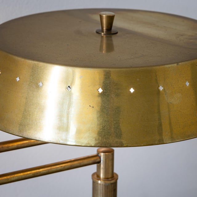 Brass 1950s Italian Brass Table Lamp, Manufacture For Sale - Image 8 of 9