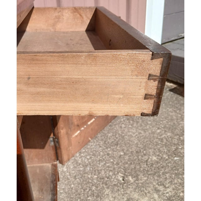 Brown Antique Walnut One Door Wash Stand Commode With Drawer 1870s For Sale - Image 8 of 12