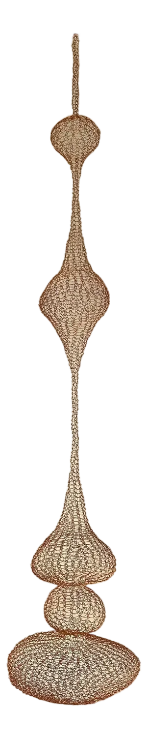 Handmade Copper Wire Sculpture Inspired by the Hand Woven Technique of Ruth Asawa #11