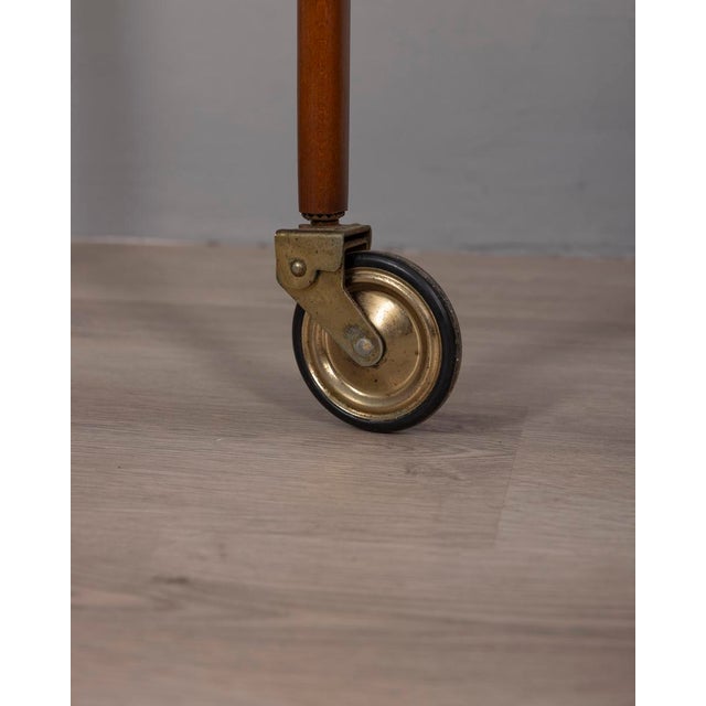 1960s Vintage Italian Wood and Glass Food Trolley, 1960s For Sale - Image 5 of 10